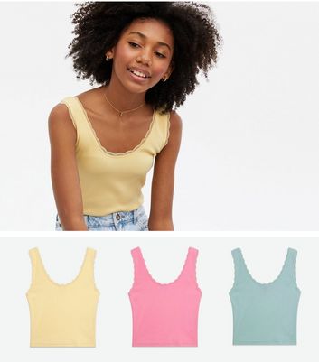 new look green lace top