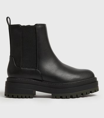 Black Chunky Chelsea Boots | New Look