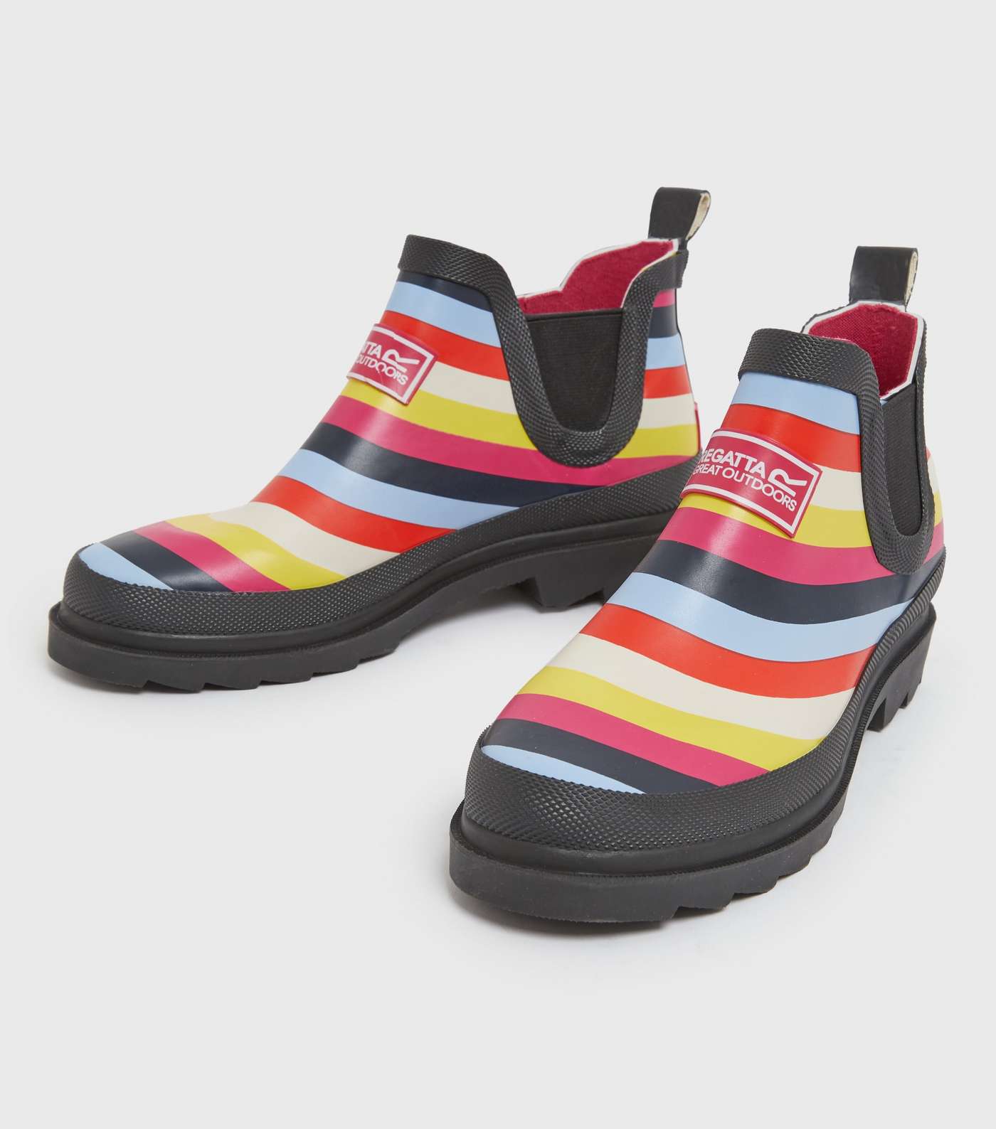 Regatta Multicoloured Stripe Short Wellington Boots Image 3