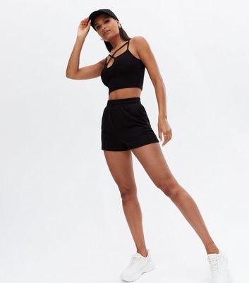 Black high clearance waisted shorts h