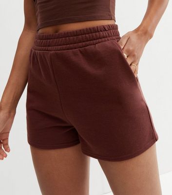 Dark brown shorts womens hotsell