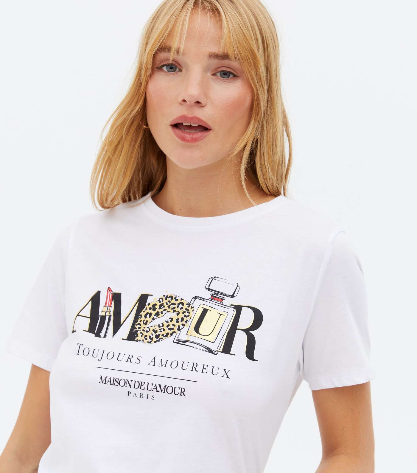 White Lipstick Amour Logo T-Shirt