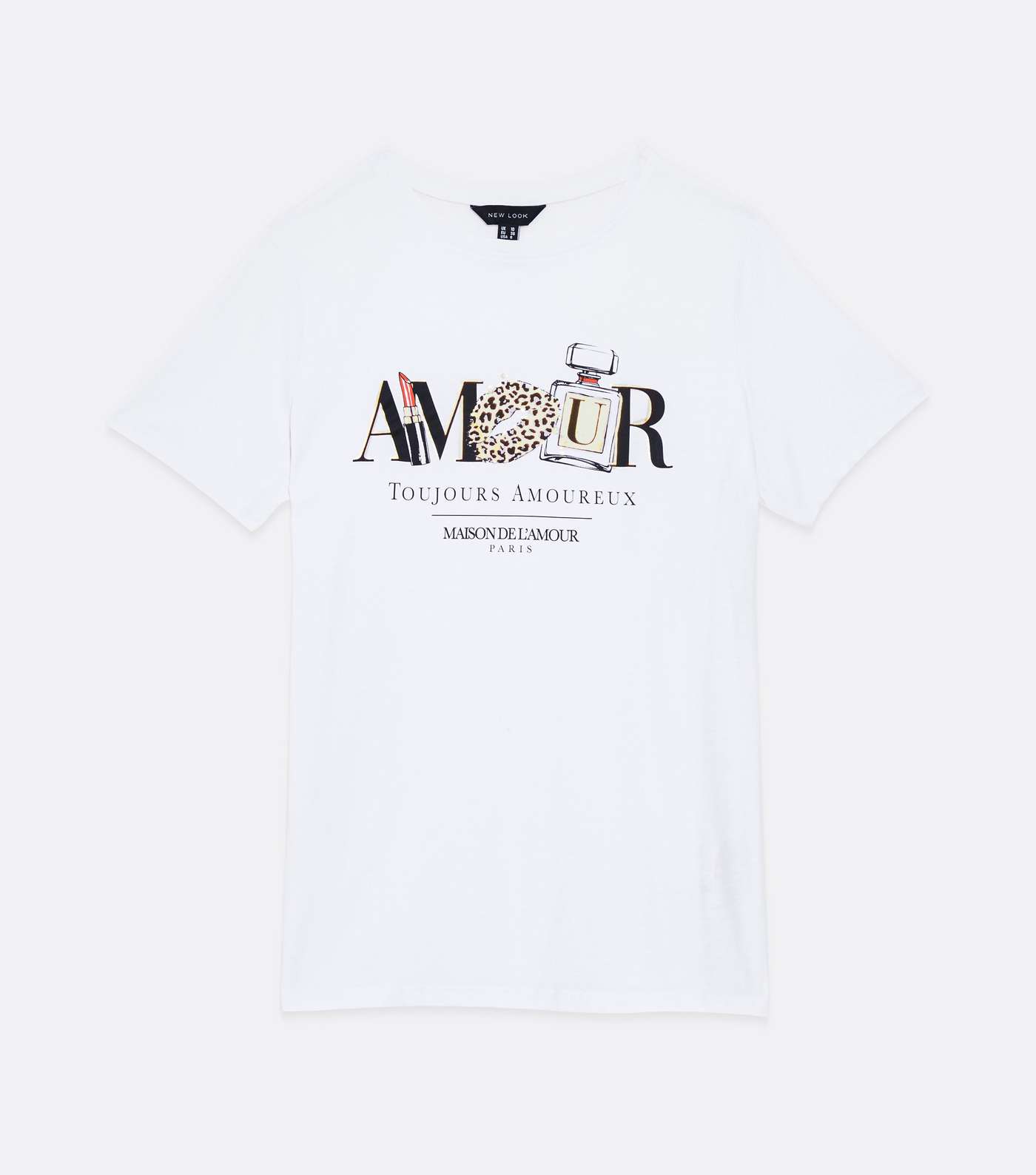 White Lipstick Amour Logo T-Shirt Image 5