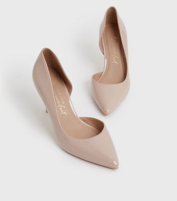 New look store nude court shoes