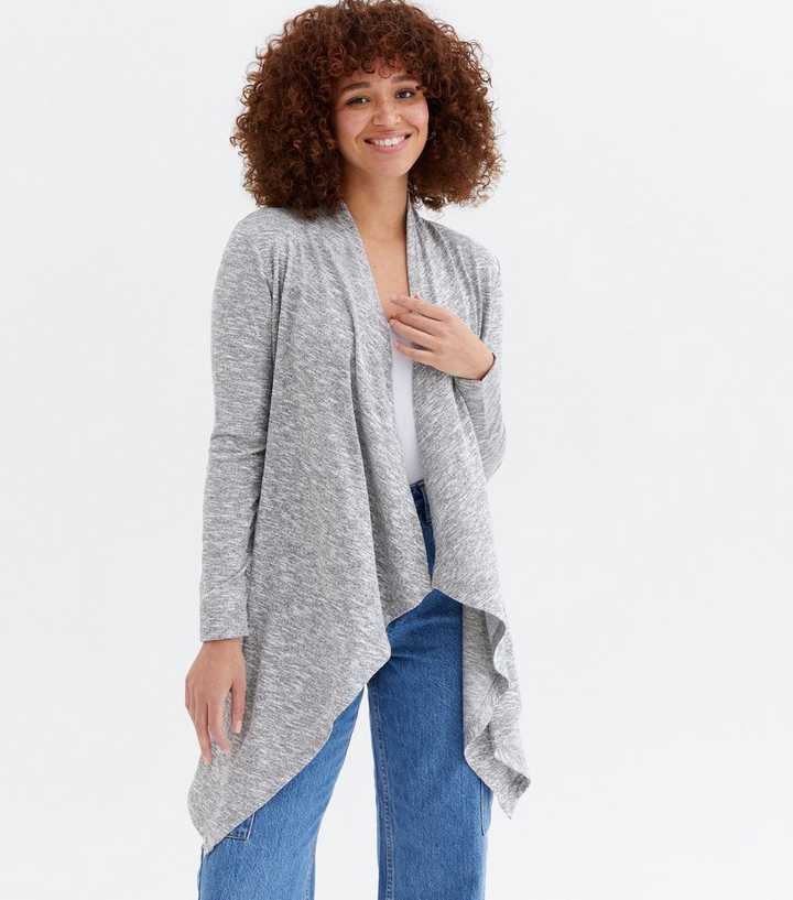 Cardigan Court Express Pour Femme - Taille M - Imprimé Animal (Type Léopard) Gris - Style Vintage Et Décontracté - Occasion Très Bon État