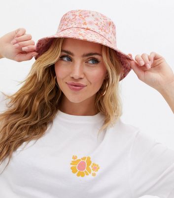 Pink bucket cheap hat womens