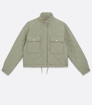 Olive cropped clearance jacket