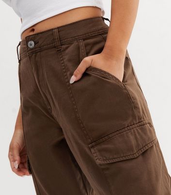 ASOS DESIGN tapered cargo trousers in brown  ASOS