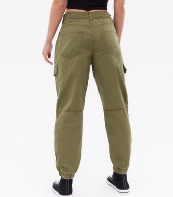 Petite Khaki Cargo Utility Trousers 