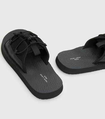 Black Toggle Sliders | New Look