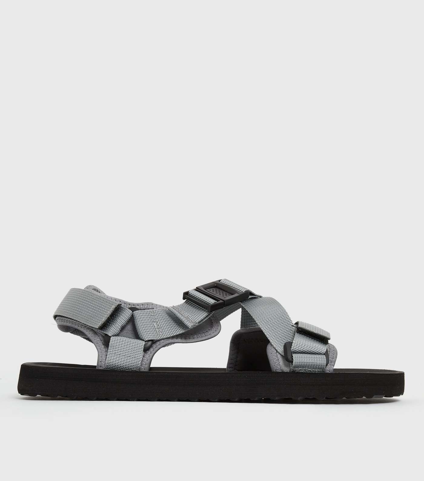Pale Grey Webbed Strap Technical Sandals