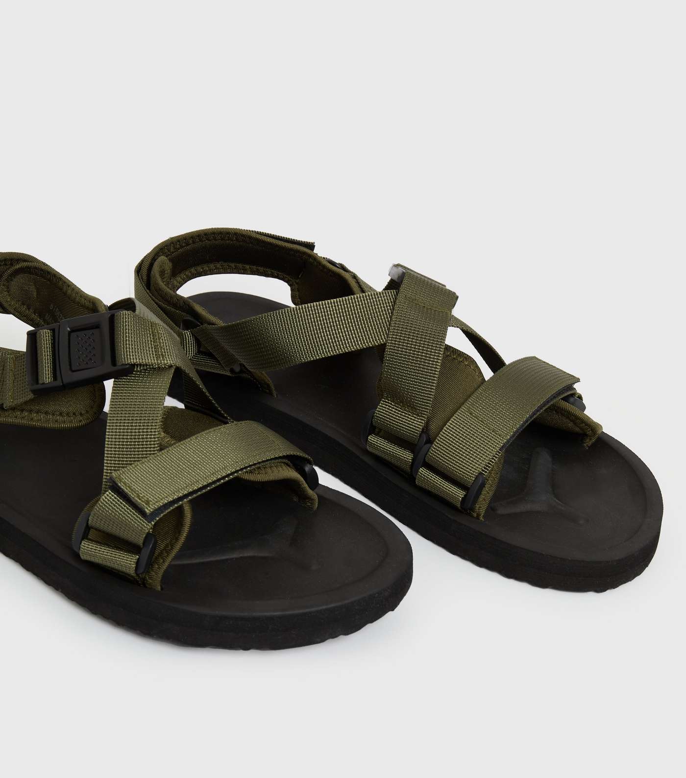 Khaki Webbed Strap Technical Sandals Image 3