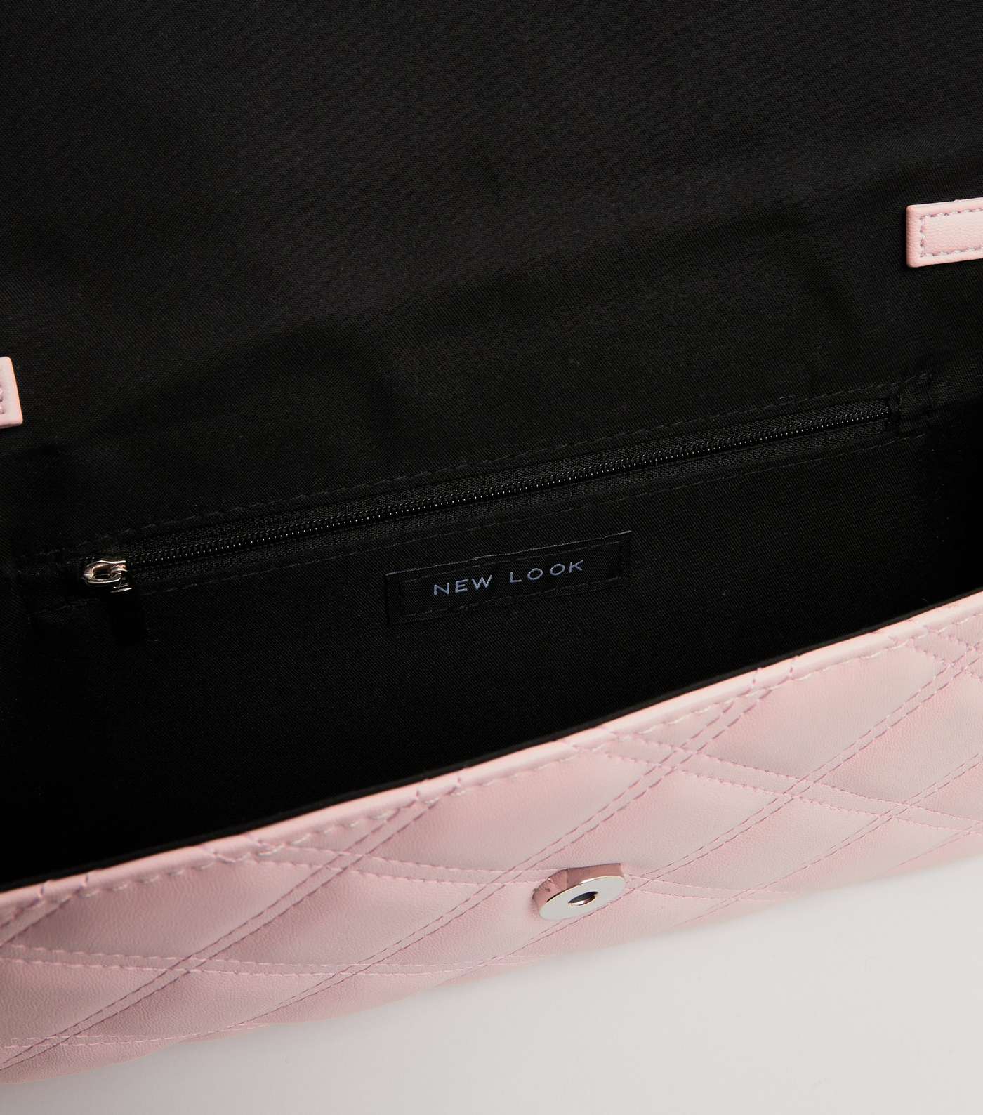 Pale Pink Quilted Chain Cross Body Bag Image 4