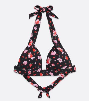 Click to view product details and reviews for Black Floral Lift Shape Moulded Triangle Bikini Top New Look.