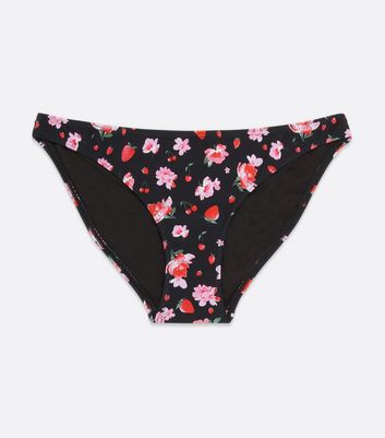 Click to view product details and reviews for Black Floral Hipster Bikini Bottoms New Look.