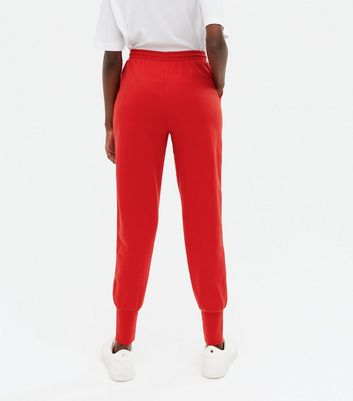 Red high 2024 waisted joggers