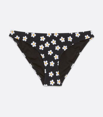 Click to view product details and reviews for Black Daisy Hipster Bikini Bottoms New Look.