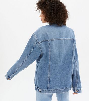 Tall Blue Denim Oversized Jacket | New Look