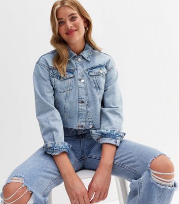 Tall cropped denim store jacket