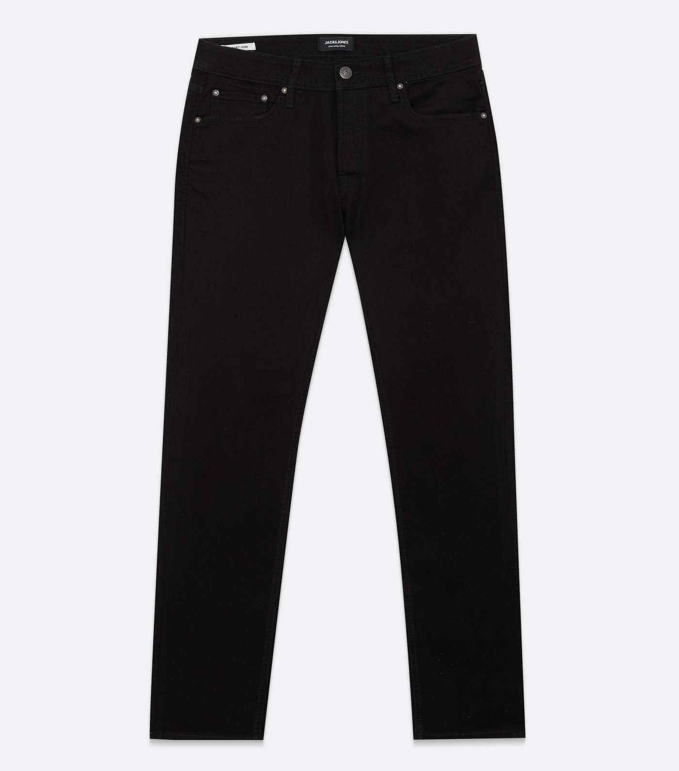 Jack & Jones Black Dark Wash Mid Rise Skinny Jeans Image 5