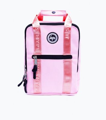 pink logo backpack