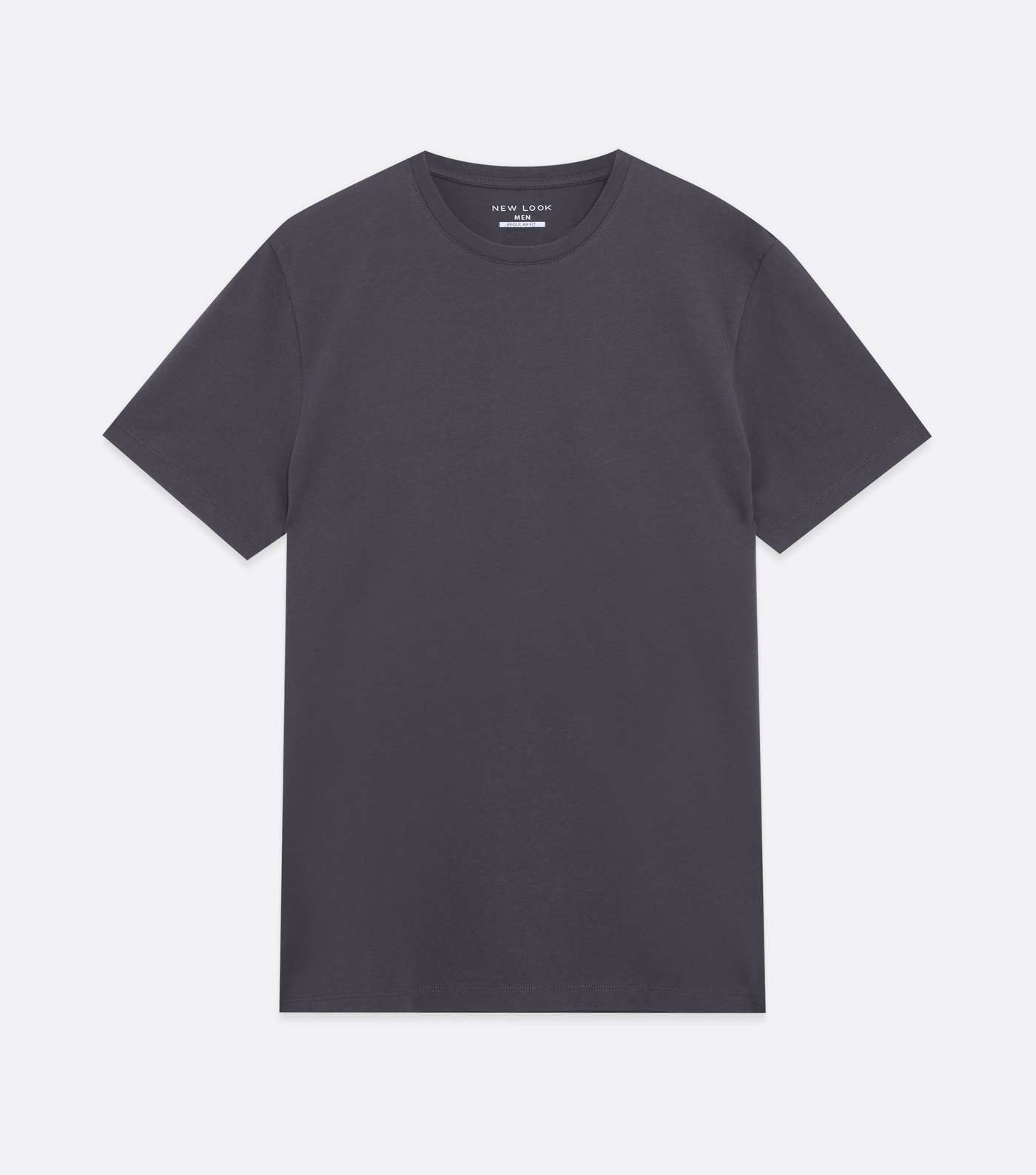 Dark Grey Crew Neck Short Sleeve T-Shirt Image 5