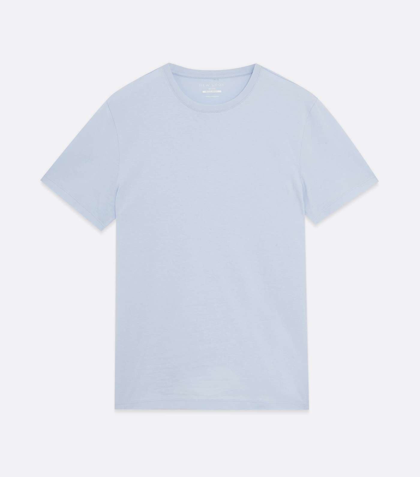 Pale Blue Crew Neck Short Sleeve T-Shirt Image 5