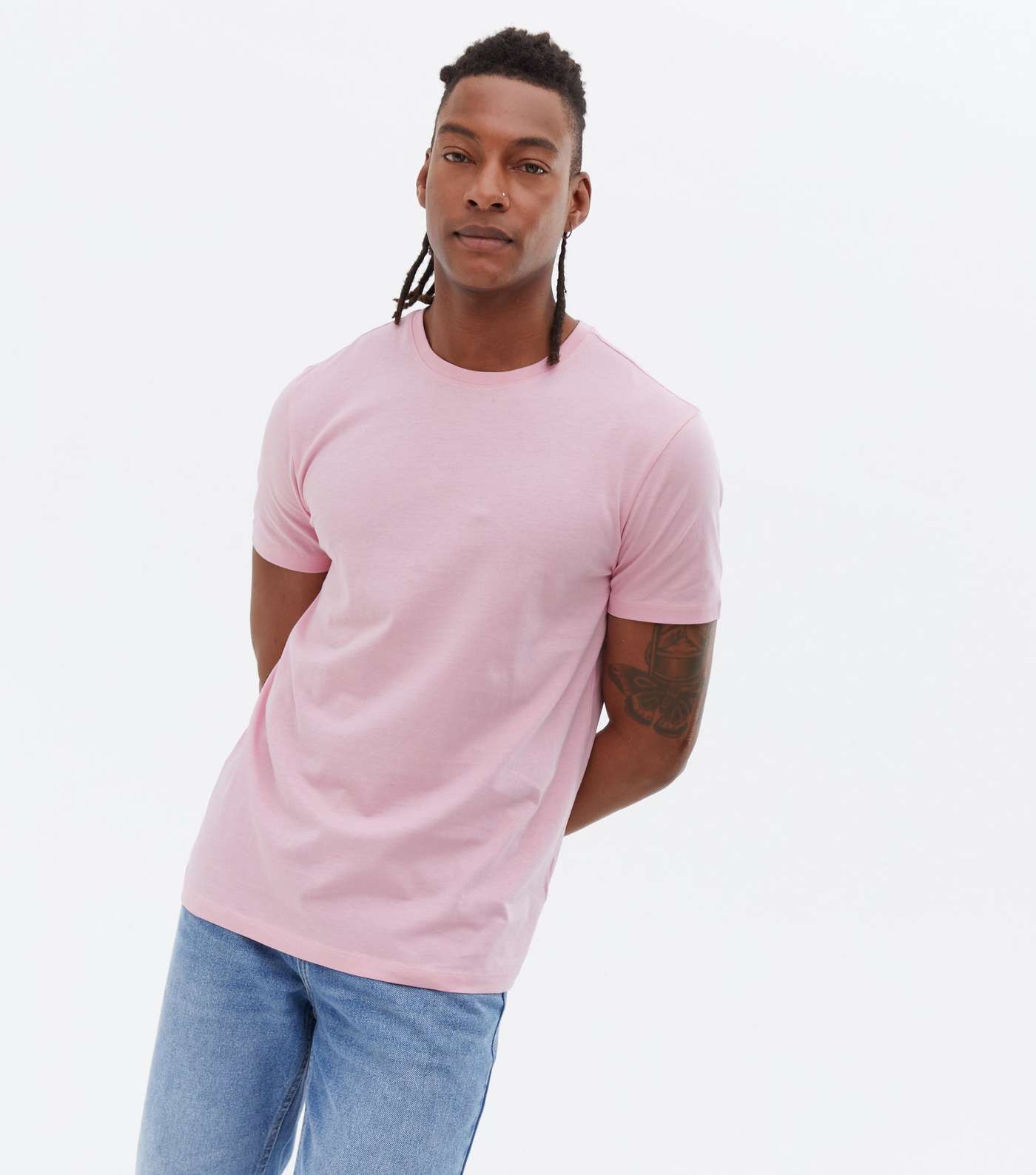 Pink Crew Neck Short Sleeve T-Shirt Image 2