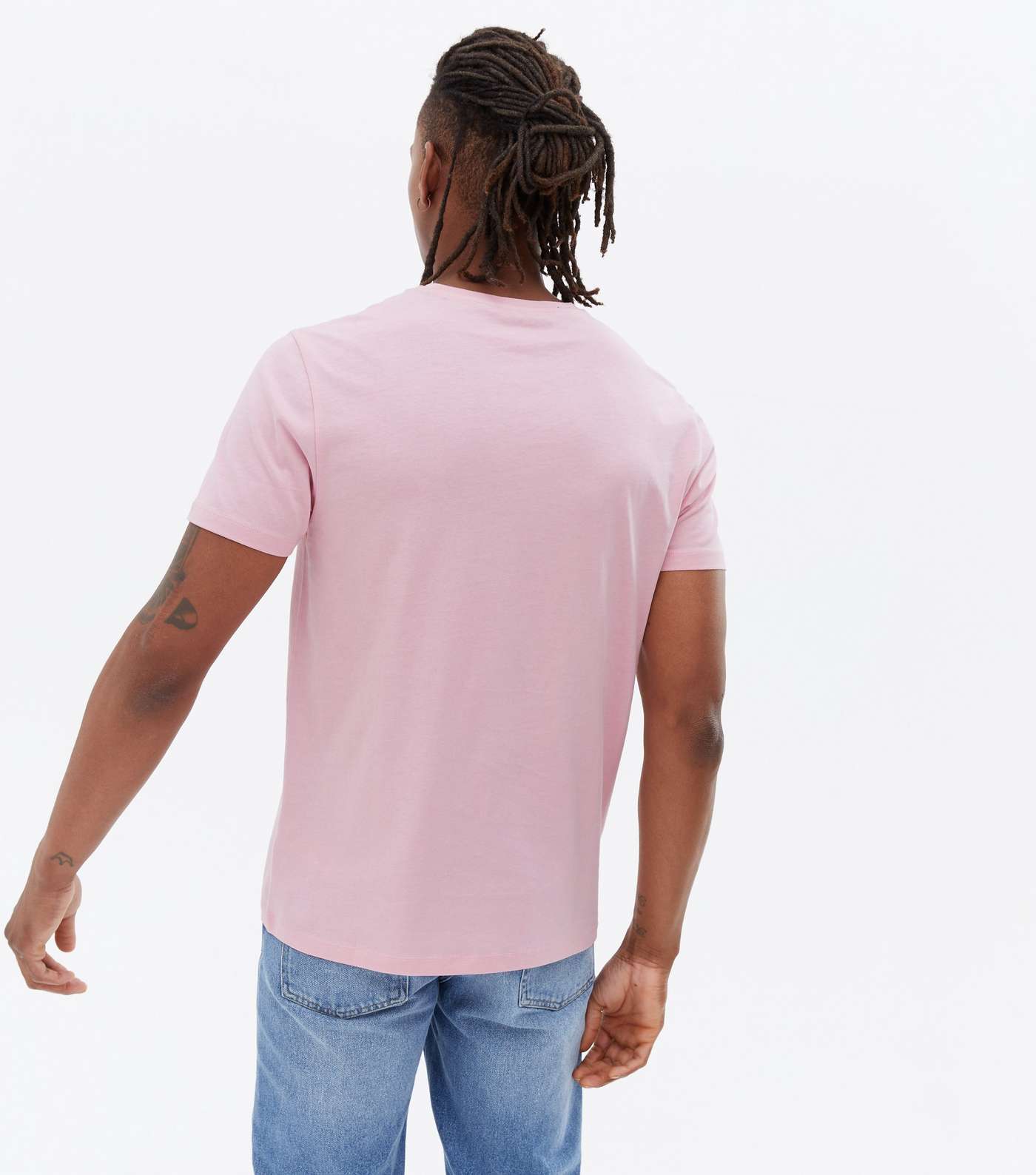 Pink Crew Neck Short Sleeve T-Shirt Image 4