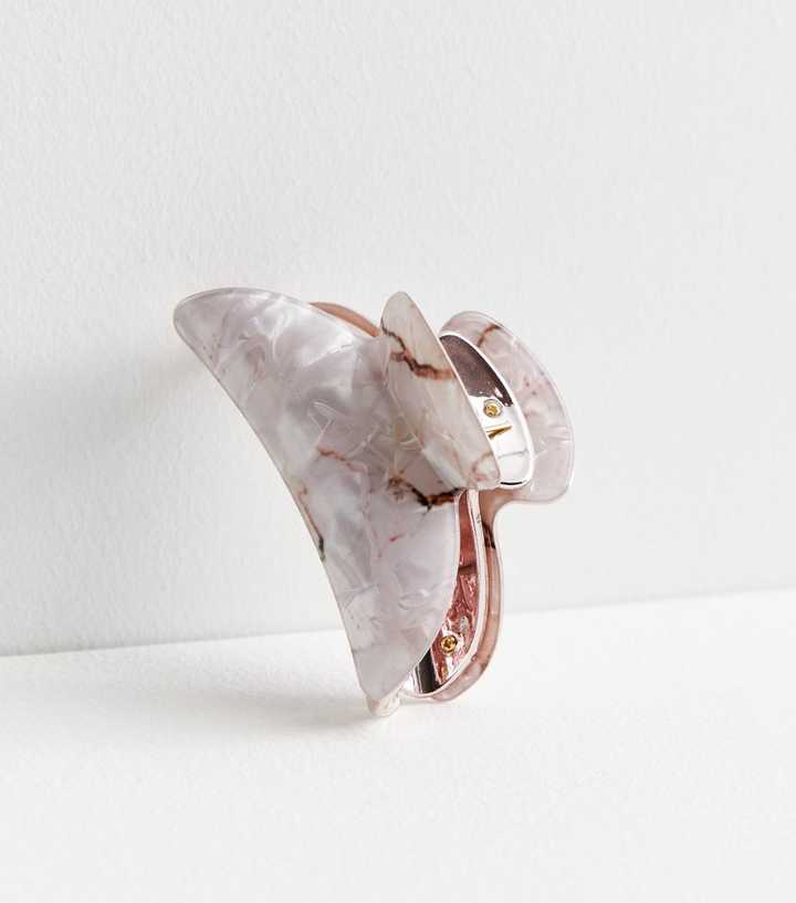 Rose Gold Marble Hair Claw Clip