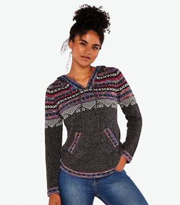 fair isle hooded jumper