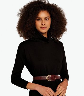 roll neck midi jumper dress