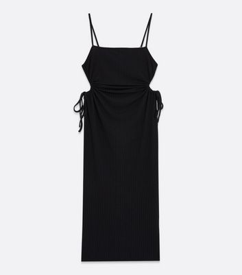 Click to view product details and reviews for Black Strappy Cut Out Midi Bodycon Dress New Look.