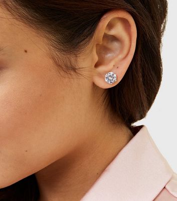 Buy Revere Sterling Silver Round Cubic Zirconia Stud Earrings  Womens  earrings  Argos
