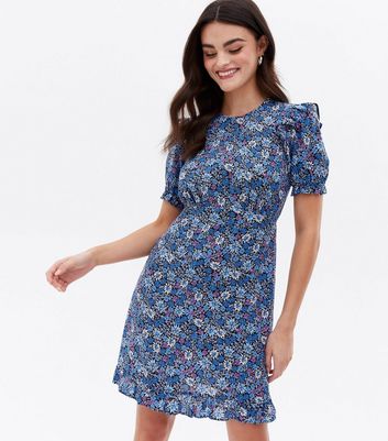 Click to view product details and reviews for Blue Ditsy Floral Frill Sleeve Mini Dress New Look. Click to view product details and reviews for Blue Ditsy Floral Frill Sleeve Mini Dress New Look.