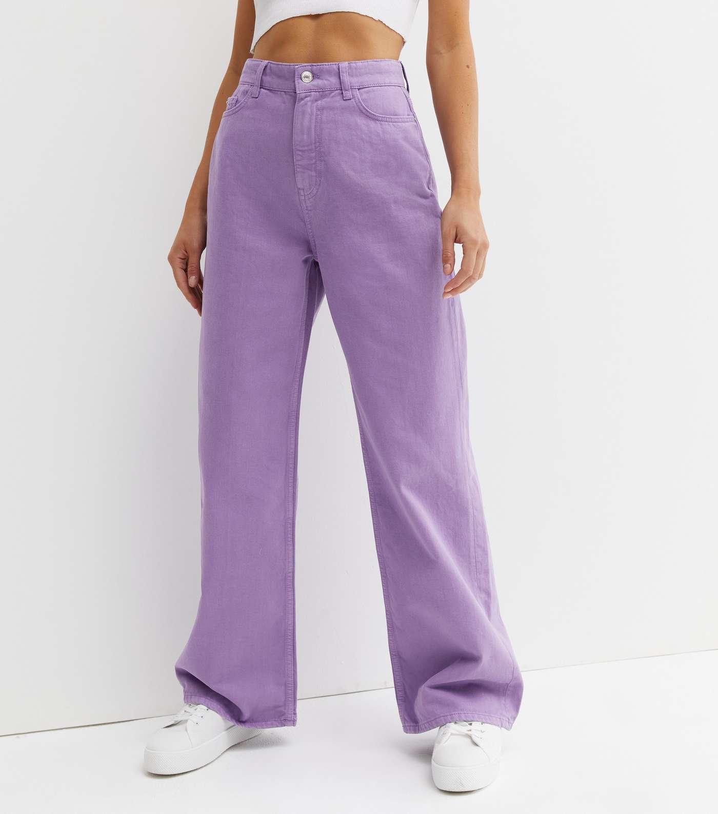 Lilac High Waist Adalae Wide Leg Jeans Image 2