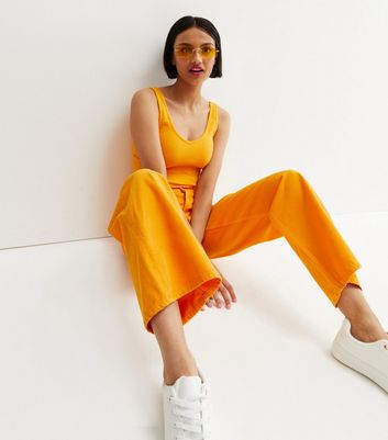 Orange clearance denim pants