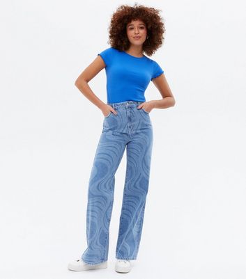 Current/Elliott Denim Pants in Blue Womens Clothing Jeans Wide-leg jeans 