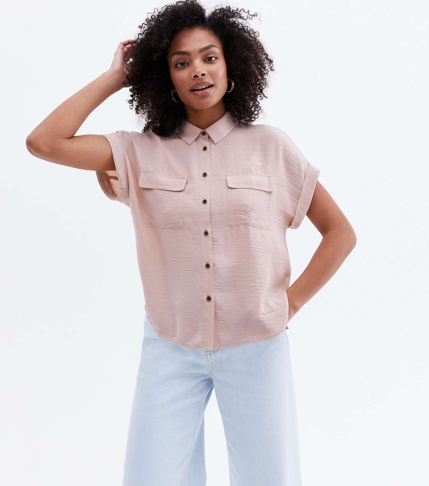 Pale Pink Short Sleeve Shirt Image 2