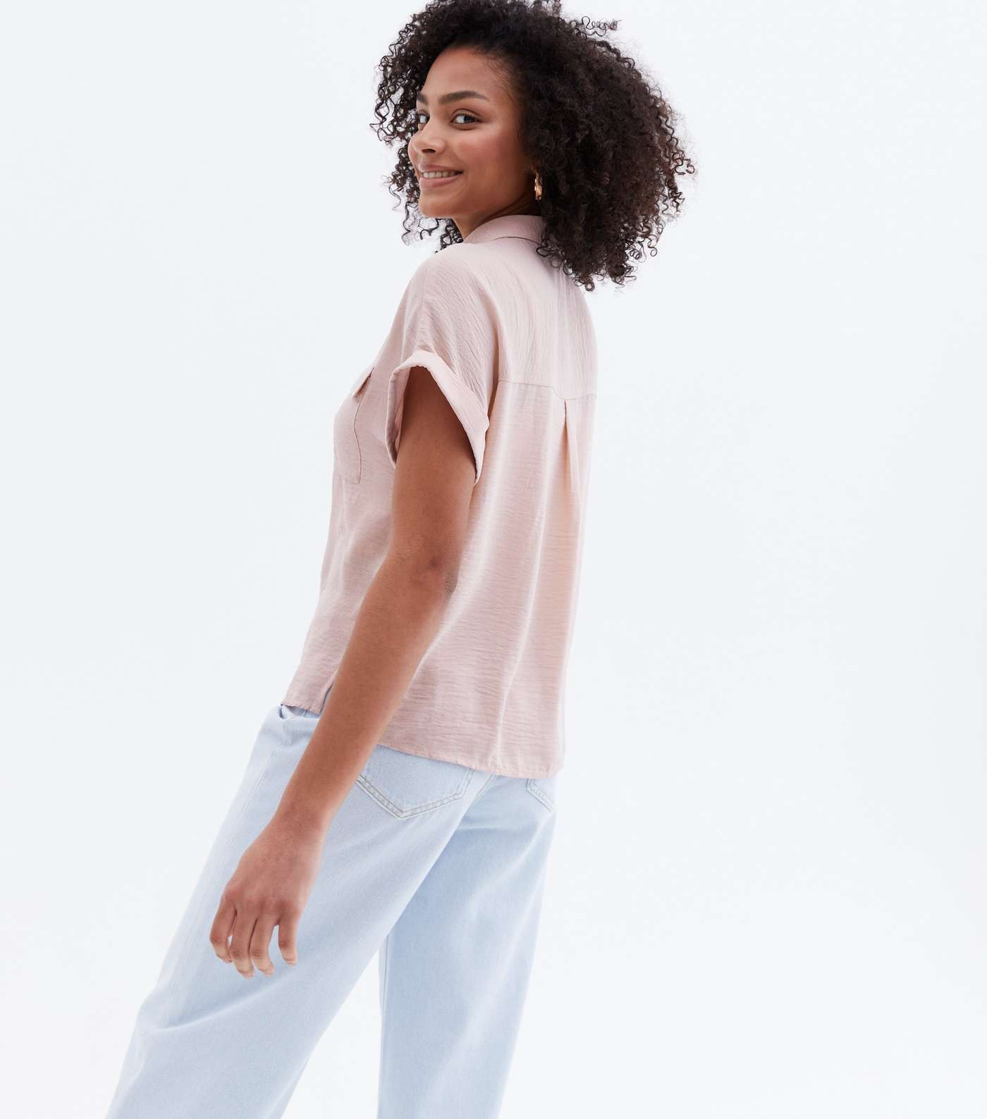 Pale Pink Short Sleeve Shirt Image 4