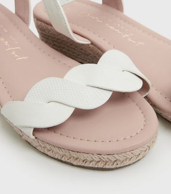 White espadrille flat on sale sandals