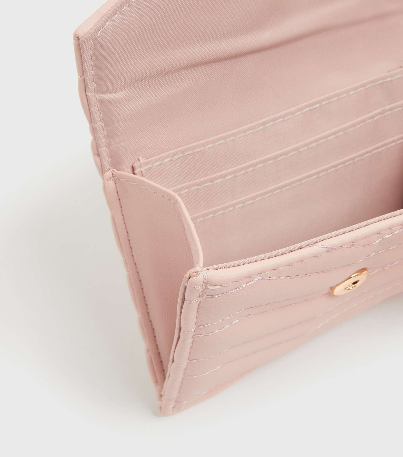 Pale Pink Quilted Leather-Look Purse Image 3