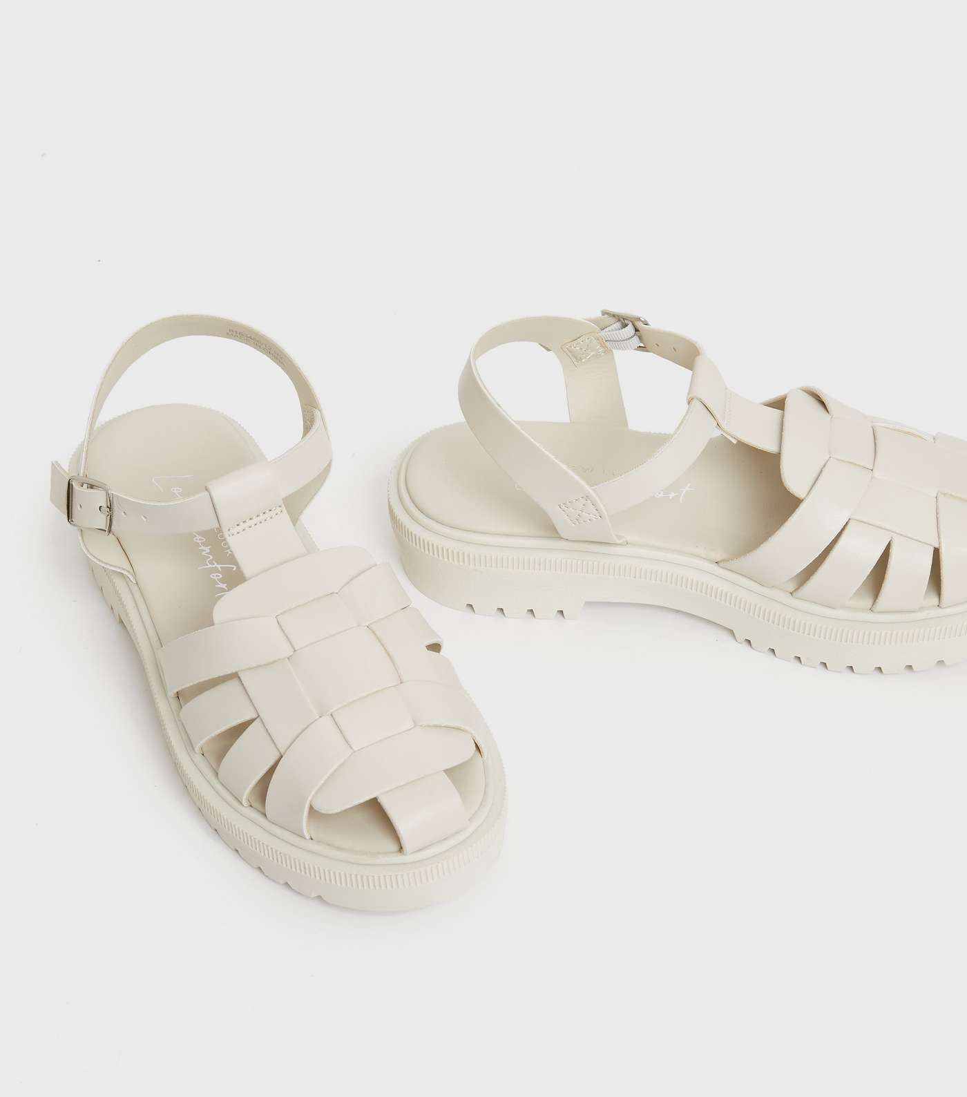 Off White Chunky Caged Sandals