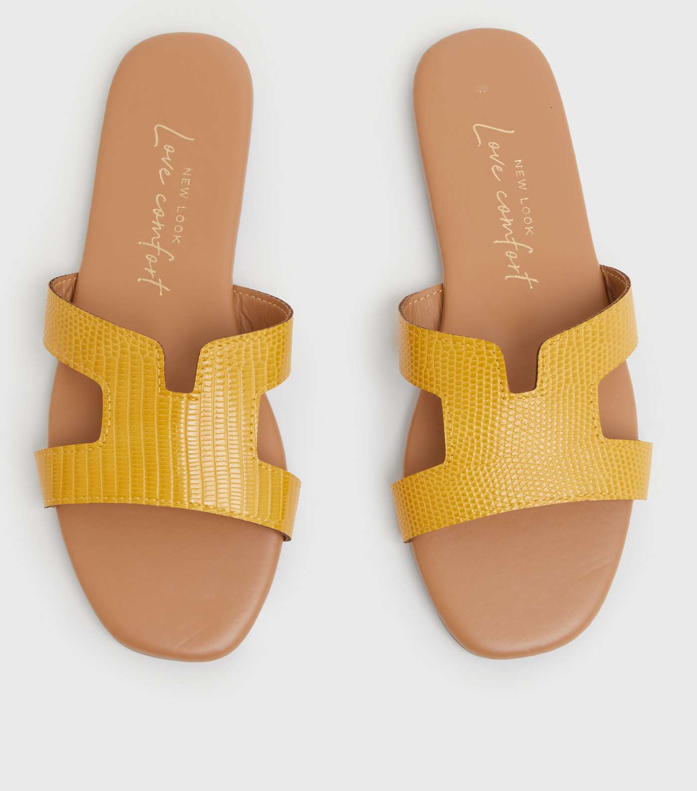 Mustard Faux Snake Cut Out Sliders