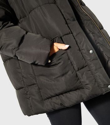 oversized puffer black
