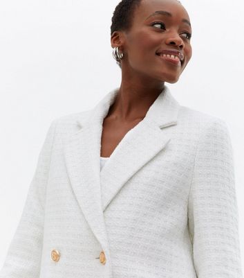 Click to view product details and reviews for Tall Cream Bouclé Long Blazer New Look.