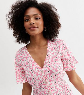 Pink midi summer clearance dress