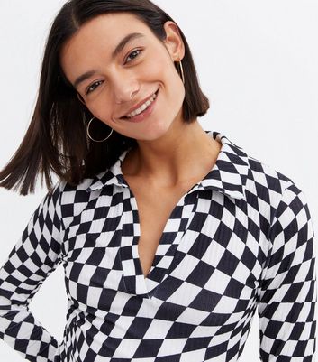 Long sleeve hotsell polo womens checkered