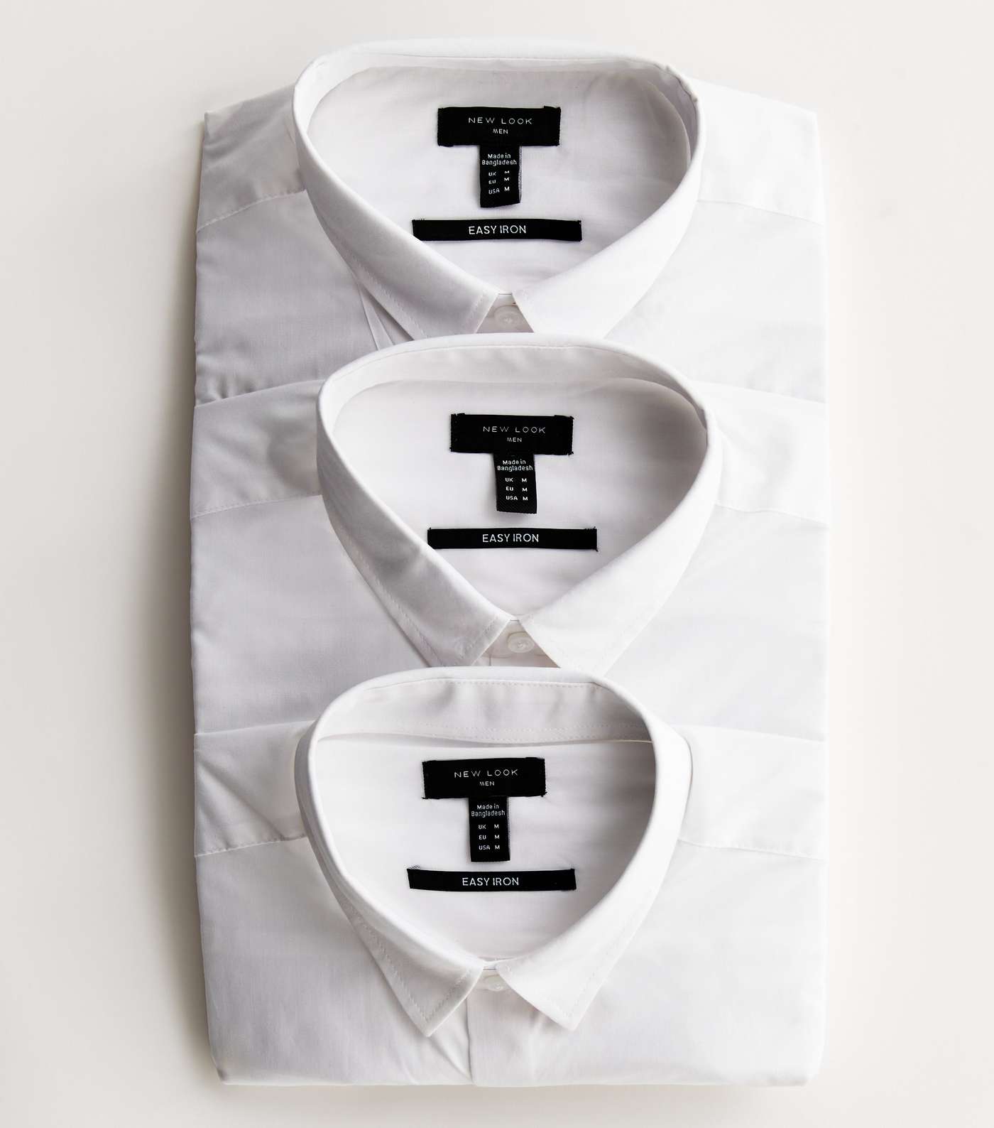 3 Pack White Poplin Long Sleeve Shirts Image 6