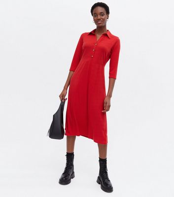 button midi dress